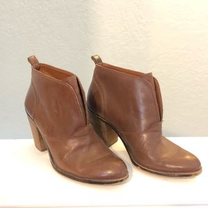Lucky Brand brown leather ankle boots. Used a s slight imperfections.